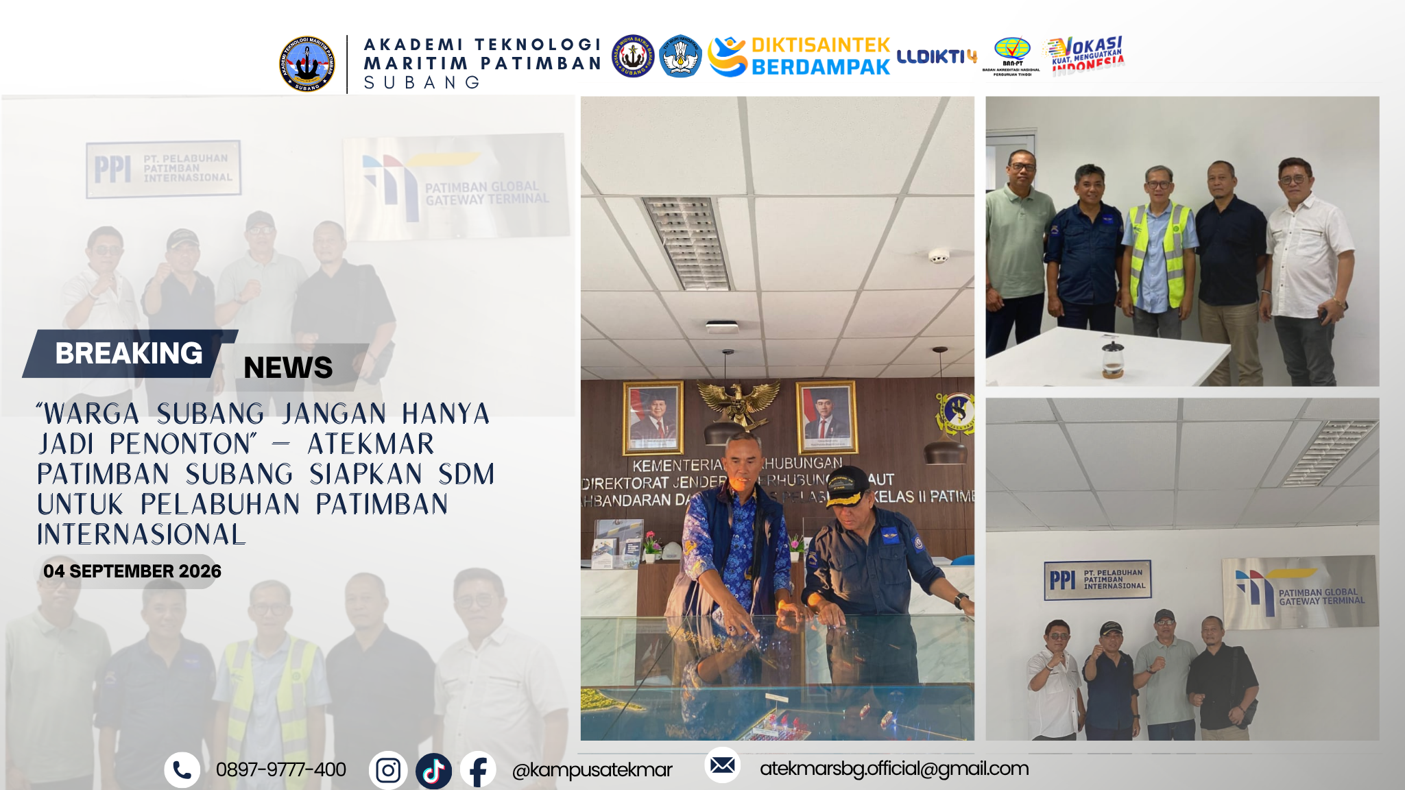 ATEKMAR Patimban Subang Dorong Penyiapan SDM untuk Pelabuhan Patimban