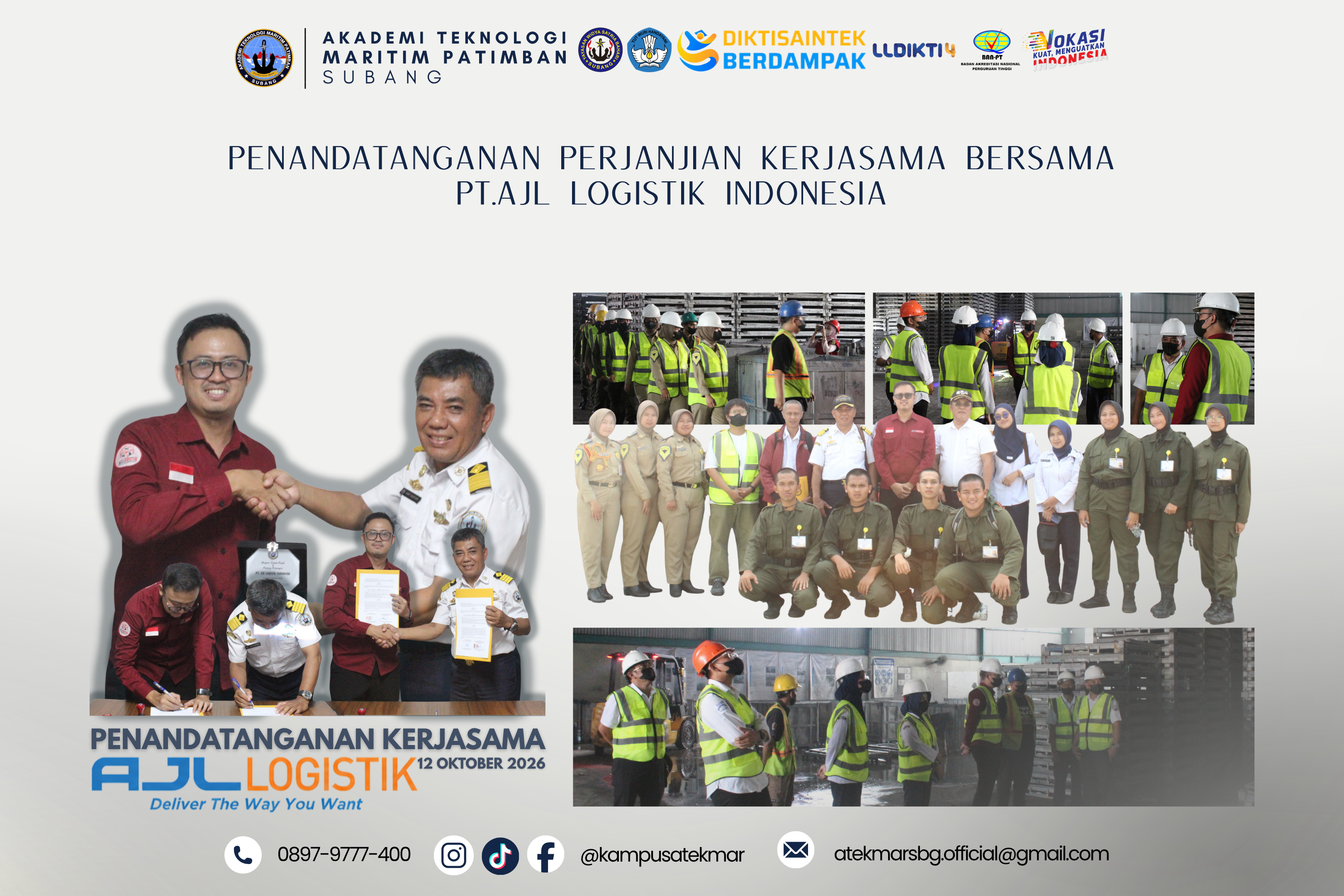 Sinergi Strategi Baru Kampus ATEKMAR "Penandatanganan Perjanjian Kerjasama dengan PT. AJL Logistik"